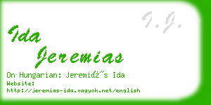 ida jeremias business card